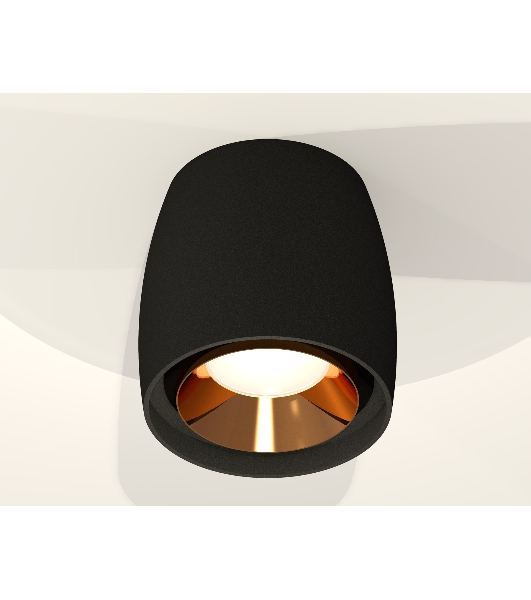 Светильник Ambrella Light XS1142004 SBK/PYG черный песок/золото желтое полированное MR16 GU5.3 (C1142, N7034)