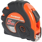 Рулетка PATRIOT MTP-5, ударопрочный корпус, обрезиненная, 5м, фото 1