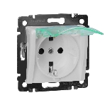 Розетка Legrand Valena 774220 влагозащищенная IP44 с заземлением с крышкой и защитными шторками (белая), фото4