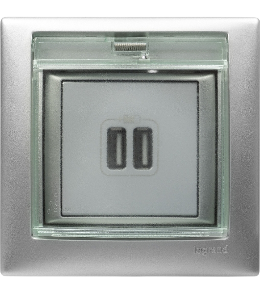 Розетка 2-ая USB 770270 Legrand Valena Алюминий