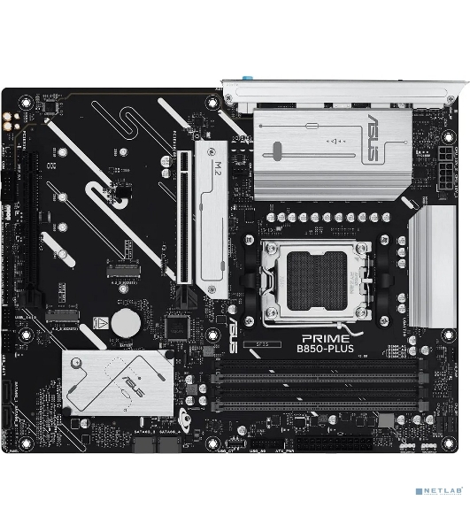 Материнская плата ASUS PRIME B850-PLUS, AM5, AMD B850, 4xDDR5, 4xSATA, 3xM.2, 1xPCIe 5.0 x16, 1xPCIe 4.0 x16, 1xDP, 1xHDMI, 1x2.5Gb LAN, 4xUSB-A 10Gbps, 1xUSB-C 10Gbps, 2xUSB-A 5Gbps, 2xUSB-A 2.0, 3x3.5 мм, 7.1, ATX