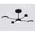 Потолочный светодиодный светильник Ambrella light FL51632/4+1 BK/GD черный/золото 3000K-6400K 48W 910*745*300 (ПДУ ИК), фото8