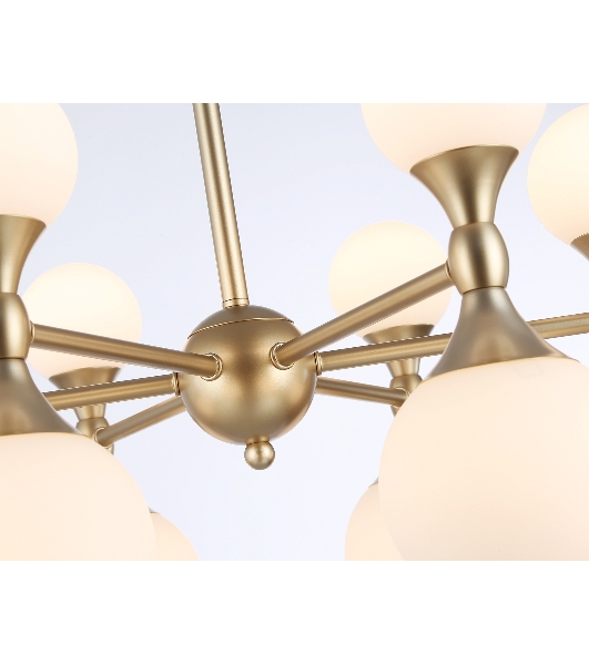 Люстра Ambrella light LH51050/12 GD/FR золото/белый матовый G9*12 max 28W D550*450