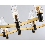 Люстра Ambrella light LH55513/9 BK/BS/CL черный/латунь/прозрачный E14*9 max 40W D760*760, фото4
