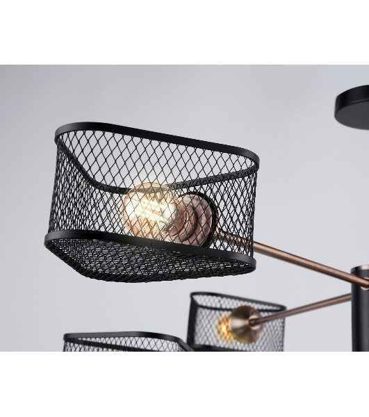Светильник Ambrella light TR80172/6 SB/BK бронза/черный E27/6 max 40W D950*375