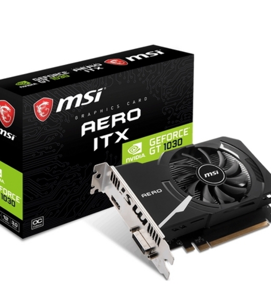 Видеокарта MSI PCIE16 GT1030 2GB GDDR4 GT 1030 AERO ITX 2GD4 OC