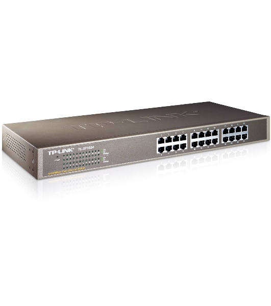 Коммутатор сетевой TP-Link SMB TL-SF1024 Коммутатор 24-port 10/100M Switch, 1U 19-inch rack-mountable steel case