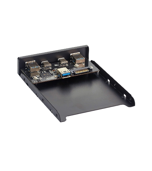Планка USB на переднюю панель ExeGate U3H-619, 3,5', 2*USB 3.0+2*TypeC, черная, подсоед-е к мат. плат