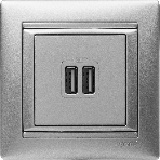 Розетка 2-ая USB 770270 Legrand Valena Алюминий, фото6