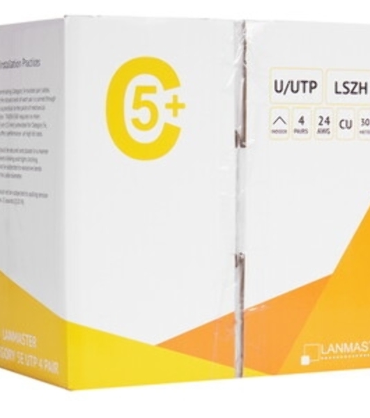 Кабель информационный Lanmaster LAN-5EUTP-PT-LSZH-BL cat.5e UTP 4 пары 24AWG LSZH внутренний 305м синий