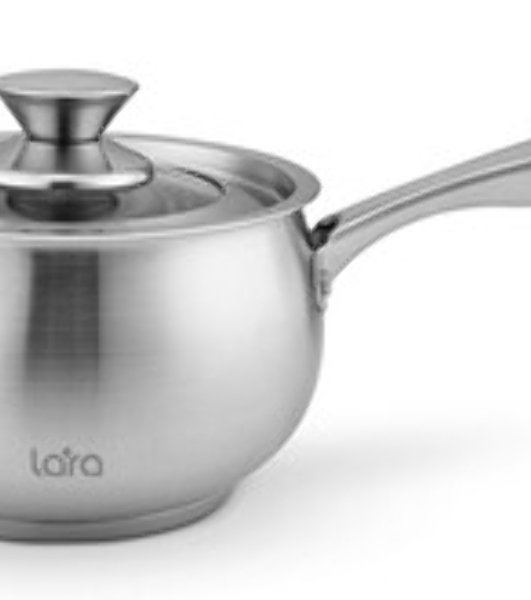 Сотейник LR03-18 нерж. Lara PROMO 0.65 л 12x6 см, - капсулированное индукционное дно