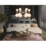 Люстра Ambrella light LH51050/12 GD/FR золото/белый матовый G9*12 max 28W D550*450, фото3