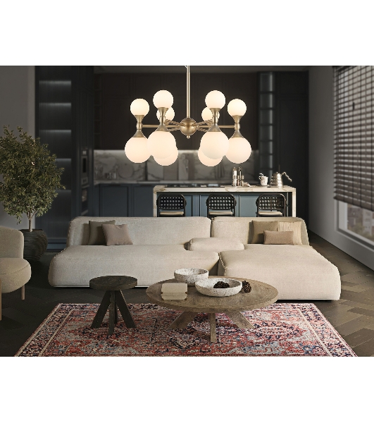 Люстра Ambrella light LH51050/12 GD/FR золото/белый матовый G9*12 max 28W D550*450