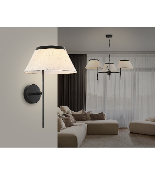 Настенный светильник Ambrella light LH72455 BK/WH черный/белый Е14 max 40W 300*260*400
