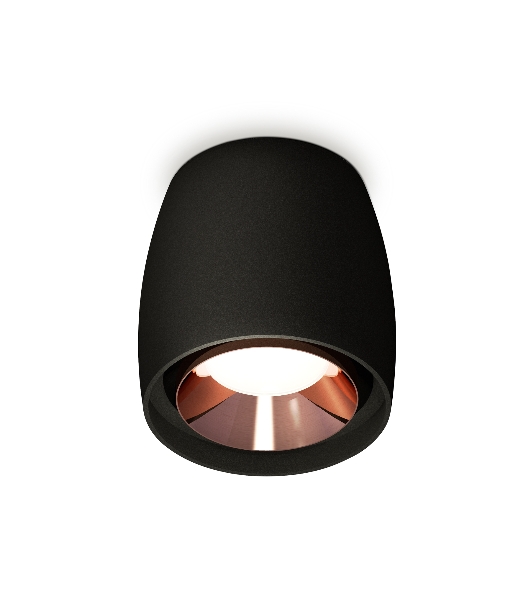 Светильник Ambrella Light XS1142005 SBK/PPG черный песок/золото розовое полированное MR16 GU5.3 (C1142, N7035)