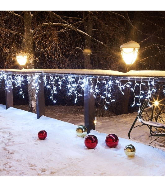 Гирлянда Neon-night Айсикл 'ПЛЕЙ ЛАЙТ' 0.6х4.8м 176 LED 11Вт 230В IP44 бел.; бел. провод
