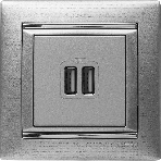 Розетка 2-ая USB 770270 Legrand Valena Алюминий, фото8