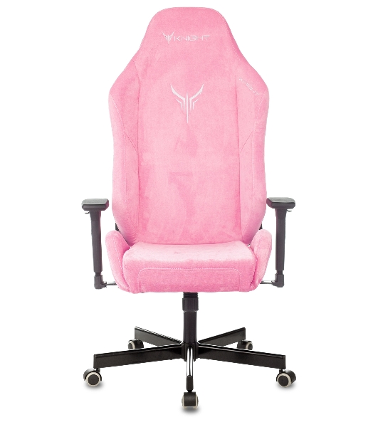 Кресло Knight N1 Fabric розовый, велюр, 120 кг, механизм качания