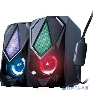 Акустическая система 2.0 Qumo Mask AS004, 10 ВТ, объемное звучание, RGb подсветка