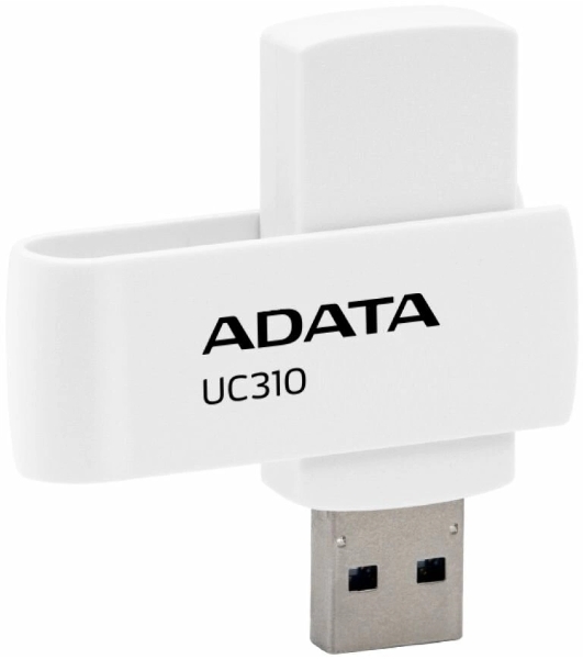 Флешка USB ADATA UC310 (UC310-128G-RWH), 128Gb, USB 3.2 Gen1, R/W 100/30, белый