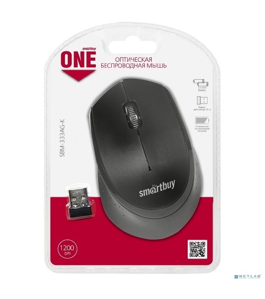 Мышь беспроводная Smartbuy ONE 333AG-K черная SBM-333AG-K