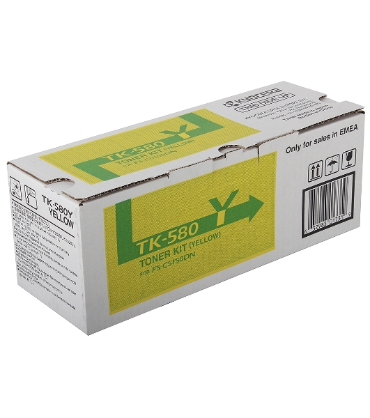 Картридж лазерный Kyocera TK-580Y (1T02KTANL0) желтый для FS-C5150DN 2800 стр.