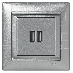 Розетка 2-ая USB 770270 Legrand Valena Алюминий, фото11