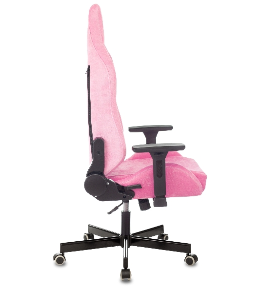 Кресло Knight N1 Fabric розовый, велюр, 120 кг, механизм качания