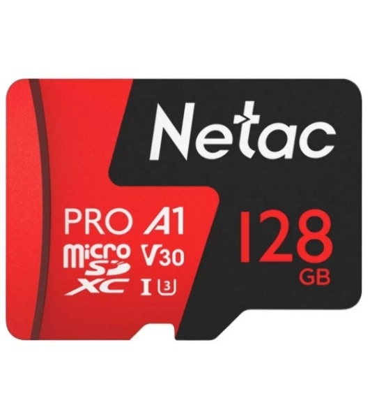 Флеш карта MicroSD card Netac P500 Extreme Pro 128Gb, retail version w/SD adapter
