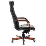 Кресло Бюрократ T-9927WALNUT/BLACK черный, кожа, фото16