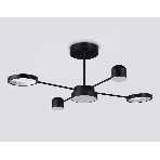 Потолочный светодиодный светильник Ambrella light FL51632/4+1 BK/GD черный/золото 3000K-6400K 48W 910*745*300 (ПДУ ИК), фото5