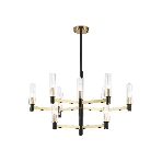 Люстра Ambrella light LH55515/12 BK/BS/CL черный/латунь/прозрачный E14*12 max 40W D860*905, фото10