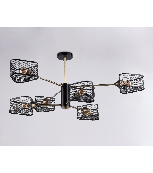 Светильник Ambrella light TR80172/6 SB/BK бронза/черный E27/6 max 40W D950*375