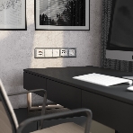 Розетка Ethernet RJ-45 (перламутровый рифленый), фото3