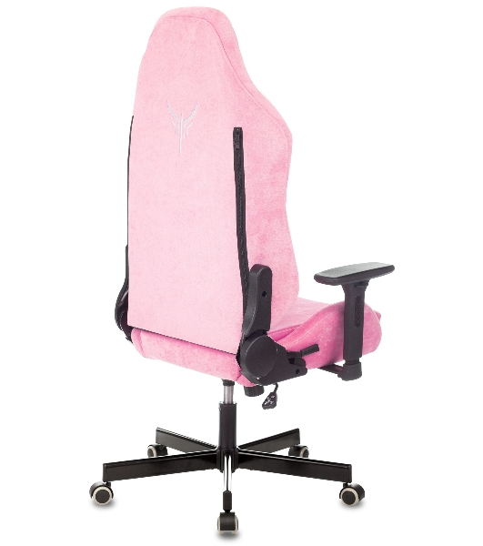 Кресло Knight N1 Fabric розовый, велюр, 120 кг, механизм качания