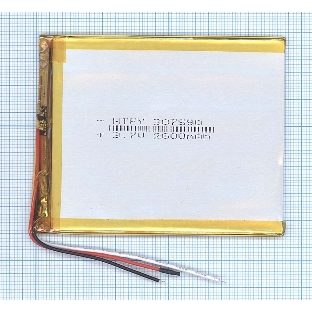 Аккумулятор Li-Pol (батарея) 3x75x90мм 3pin 3.7V/2600mAh