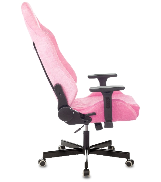 Кресло Knight N1 Fabric розовый, велюр, 120 кг, механизм качания