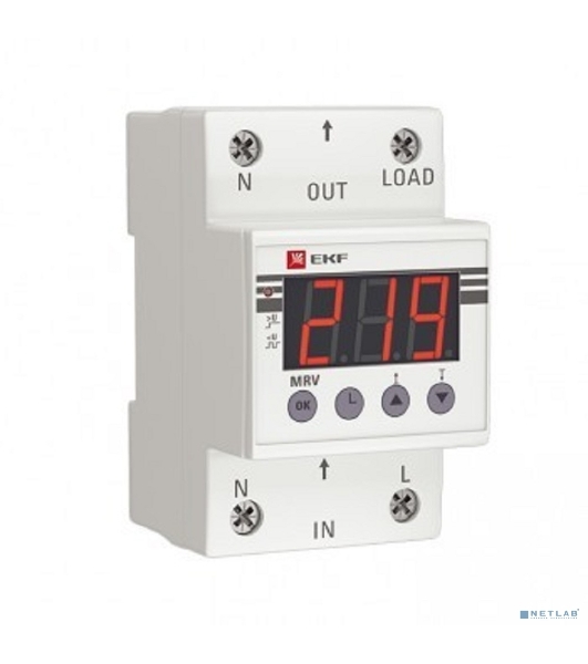 Реле напряжения с дисплеем MRV 40А PROxima EKF MRV-40A