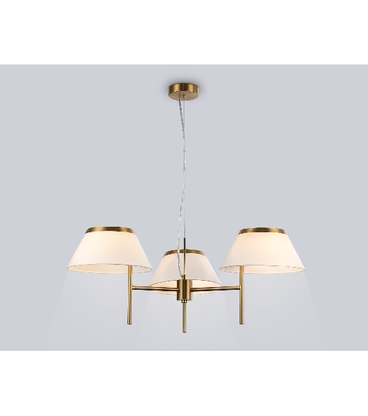 Люстра Ambrella light LH72471/3 BS/WH латунь/белый Е14/3 max 40W D800*290-1080