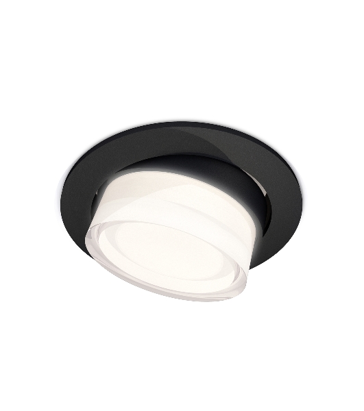 Комплект встраиваемого поворотного светильника Ambrella light XC7652083 SBK/FR/CL черный песок/белый матовый/прозрачный MR16 GU5.3 (C7652, N7160)