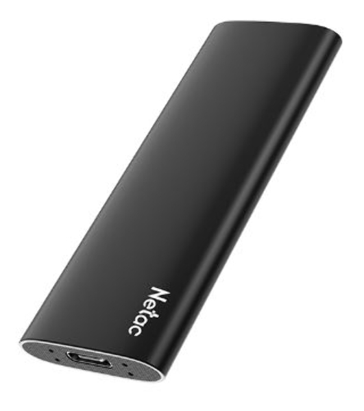 Внешний SSD Netac Z SLIM, 250 Gb, USB 3.2 Gen 2 Type-C, R/W 550/480, черный