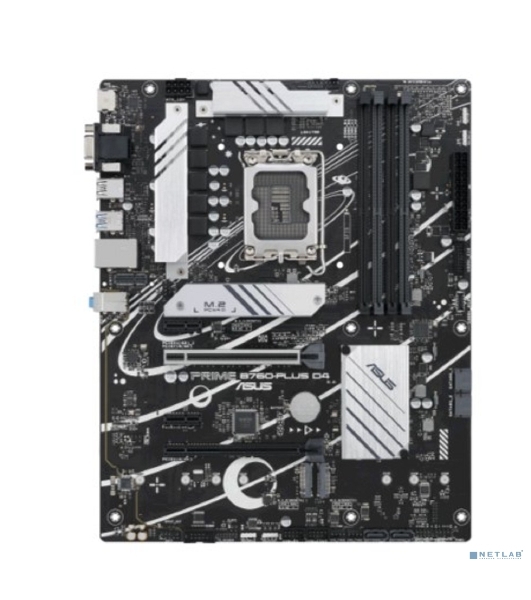 Материнская плата ASUS PRIME B760-PLUS D4, LGA 1700, Intel B760, 4xDDR4, 4xSATA, 3xM.2, 1xPCIe 4.0 x4, 1xPCIe 5.0 x16, 1xHDMI, 1xDP, 1xVGA, 1x 2.5Gb LAN, 1xUSB 3.2 Gen 2, 2xUSB-A 3.2 Gen 2, 3x3.5 мм, 7.1, ATX