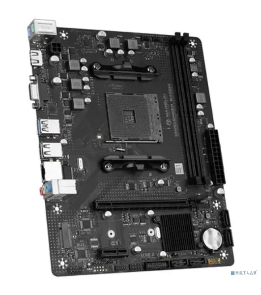 Материнская плата Maxsun Challenger B450M, AM4, AMD B450, 2xDDR4, 4xSATA, 1xM.2, 1xPCIe 3.0 x16, 1xPCIe 3.0 x1, 1xHDMI, 1xVGA, 1x 1Gb LAN, 2xUSB-A 3.2 Gen 1, 2xUSB-A 2.0, 3x3.5 мм, 5.1, M-ATX