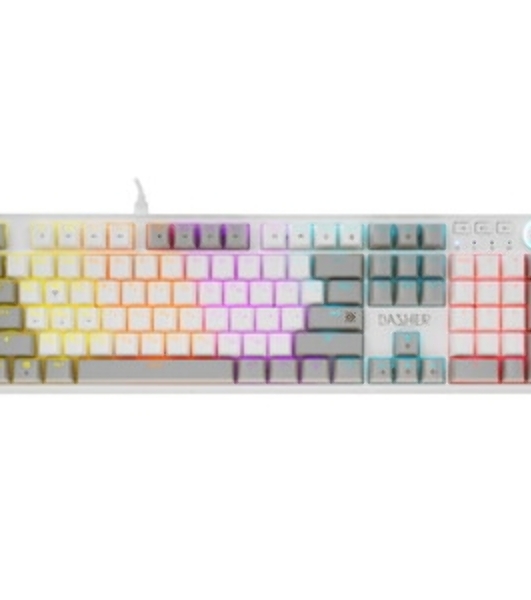 Клавиатура Defender Dasher GK-472 проводная, USB Type-A, белый/серый