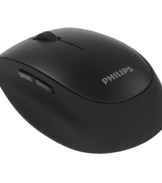 Мышь беспроводная Philips SPK7627 черный, 1600 dpi, радиоканал, Bluetooth, USB, кнопки - 5