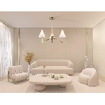 Люстра Ambrella light LH57131/3 BS/FR латунь/белый матовый E14/3 max 40W D650*590, фото7