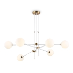 Светитльник Ambrella Light TR2521/6 WH/BS белый/латунь G9/6 max 10W D970*750, фото7