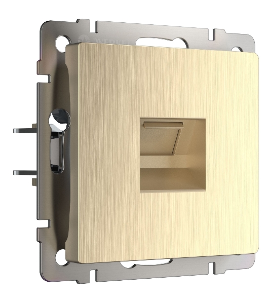 Розетка Ethernet RJ-45 (шампань рифленый)