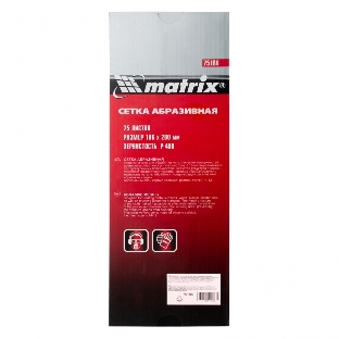 Сетка абразивная Matrix, P 400, 106 х 280 мм, 25 шт.