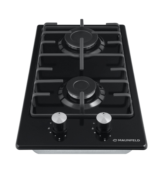 Газовая варочная панель Maunfeld EGHE.32.3EB/G, 2 конфорки, эмалированная сталь, черный